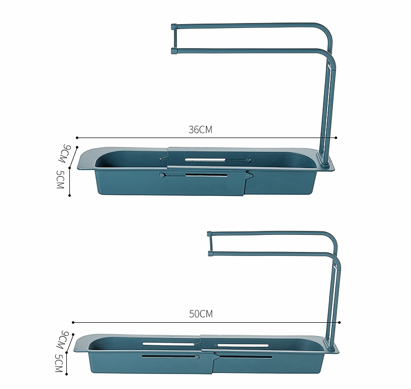 Telescopic Sink Storage Rack Holder The retractable design